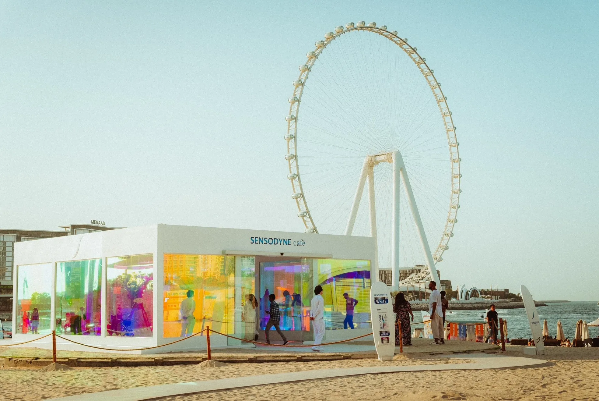 Photo of the Sensodyne Café on a beach in Dubai
