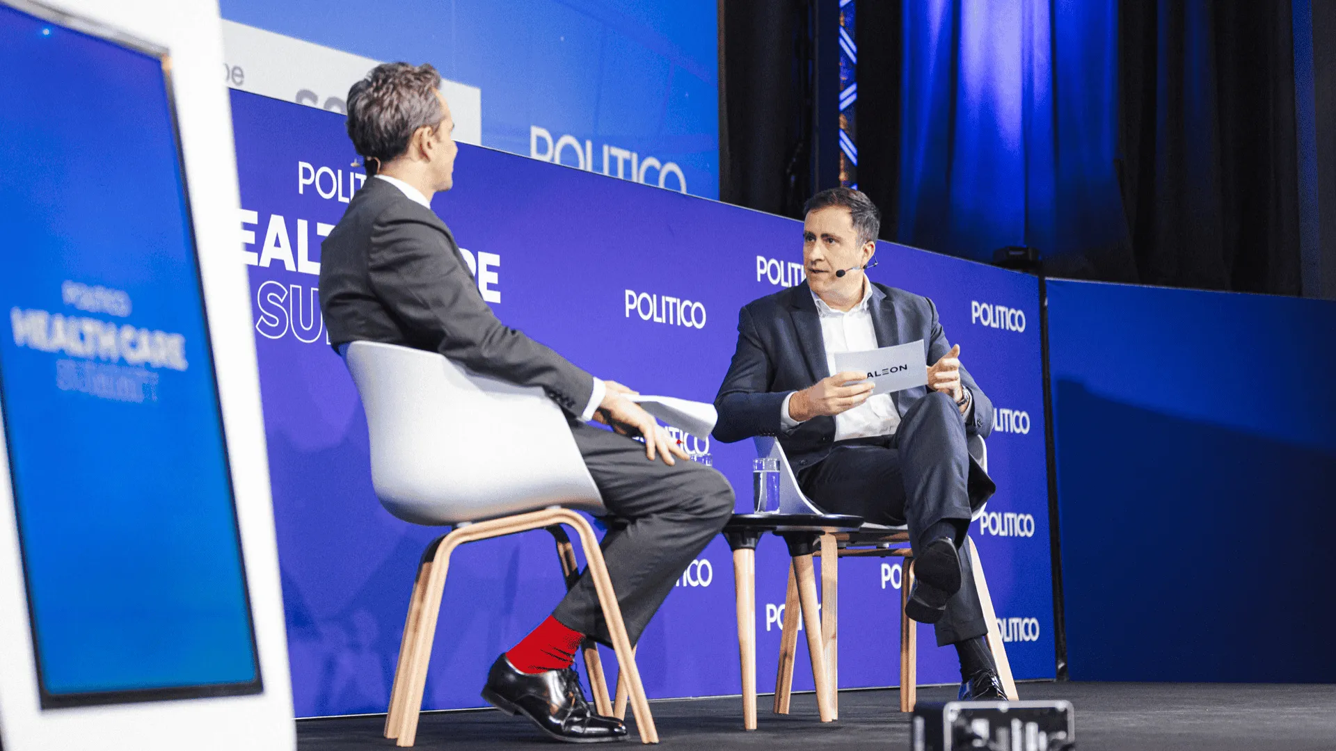 Live interview at the POLITICO Health Care Summit, with two speakers discussing the role of self-care in strengthening European health systems