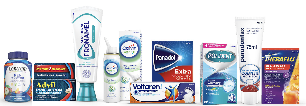 Montaje de las 9 marcas poderosas de Haleon
