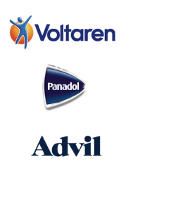 Voltaren, Panadol, Advil