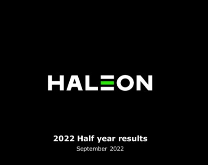 Haleon logo with the following subtitle: 2022 Half year results, September 2022