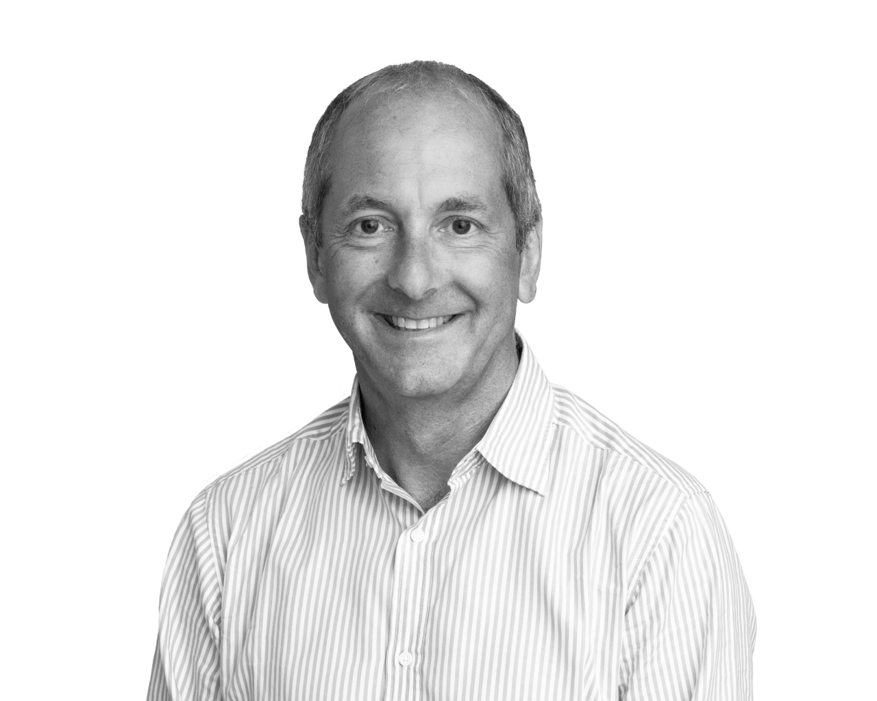 Black and white portrait of Adrian Morris